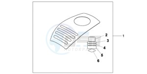 XL1000VA9 Europe Direct - (ED / ABS) drawing TANK PROTECTION COVER