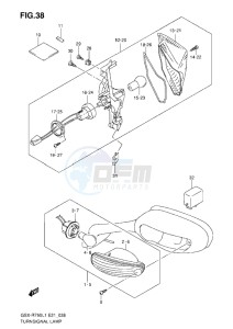 GSX-R750 drawing TURNSIGNAL LAMP