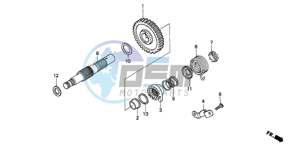 KICK STARTER SPINDLE