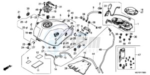 VFR800XD CrossRunner - VFR800X UK - (E) drawing FUEL TANK/FUEL PUMP