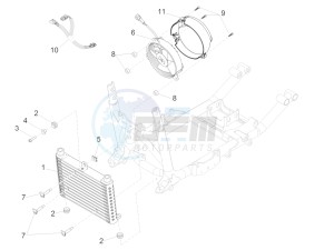 California 1400 Corazzieri 1380 drawing Oil radiator