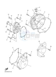 YZF-R6 600 R6 (1JSG 1JSH) drawing CRANKCASE COVER 1