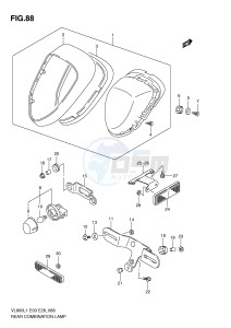 VL800 (E3-E28) VOLUSIA drawing REAR COMBINATION LAMP (VL800L1 E3)