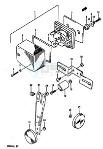 DR800S (E4) drawing REAR COMBINATION LAMP