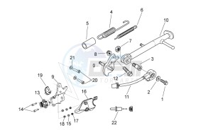 RS 125 E2 - E3 drawing Central stand