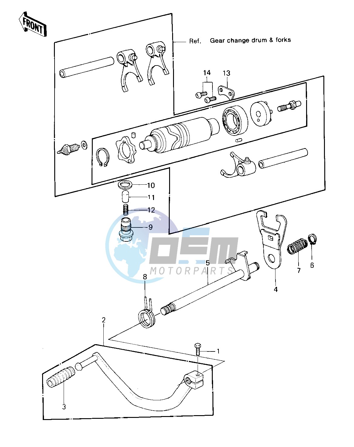 GEAR CHANGE MECHANISM -- 80 D1- -