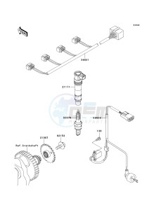 ZR 1000 B [Z1000] (7F-8F) B7F drawing IGNITION SYSTEM