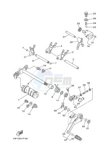 YFM350R YFM350RD RAPTOR 350 (10PA) drawing SHIFT CAM & FORK