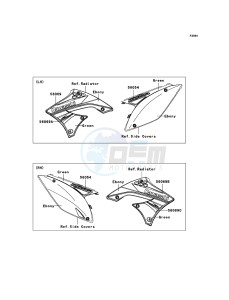 KX250F KX250YBF EU drawing Decals