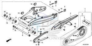 CBR650FAH 2ED - (2ED) drawing SWINGARM