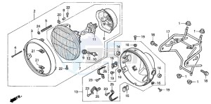 CBF500 drawing HEADLIGHT