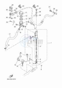 XSR700 MTM690 (BEF1) drawing REAR MASTER CYLINDER