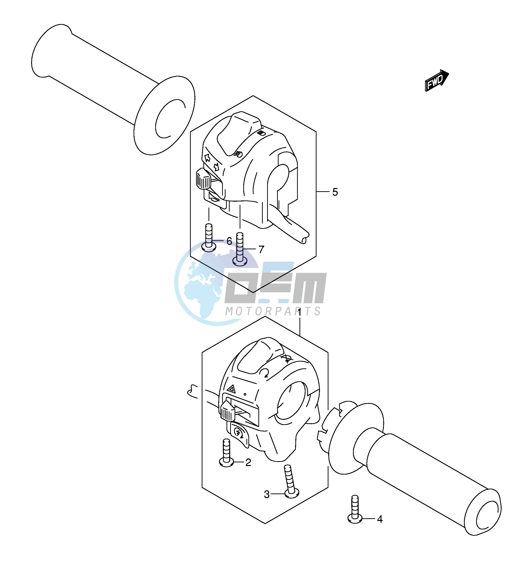 HANDLE SWITCH (MODEL K4 K5 K6 E2,E19,E24,E71)