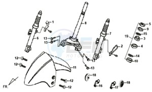 SYMPLY 50 L7 drawing FRONT FORK/ FRONT FENDER / STEERING HEAD BEARING