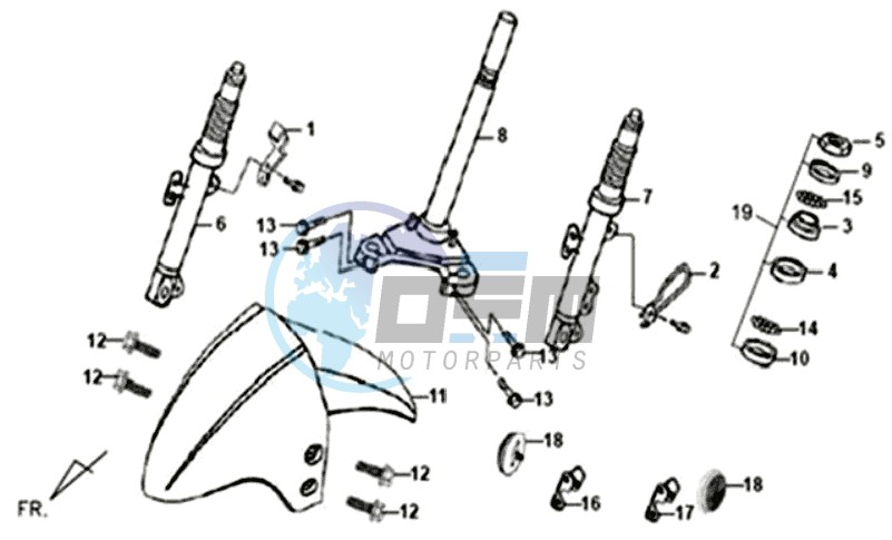 FRONT FORK/ FRONT FENDER / STEERING HEAD BEARING