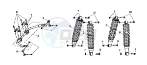 QUAD RAIDER 600 LONG CHASSIS drawing REAR SUSPENSION