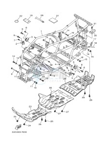 YFM700FWAD YFM70GPAH GRIZZLY 700 EPS (B1A2) drawing FRAME