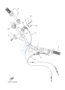 YZ125 (1SR8 1SR8) drawing STEERING HANDLE & CABLE