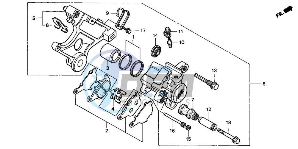 REAR BRAKE CALIPER