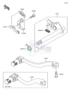 KX65 KX65AFF EU drawing Gear Change Mechanism