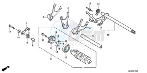 VT750C9 Europe Direct - (ED / MK) drawing GEARSHIFT DRUM