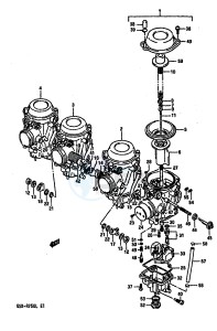 GSX-R750 (J-K-L) drawing CARBURETOR (MODEL L)