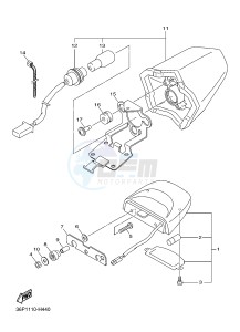 XJ6NA 600 XJ6-N (NAKED, ABS) (36BB 36BC) drawing TAILLIGHT