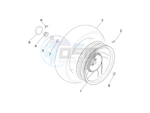 FLY 50 4T 4V USA (NAFTA) drawing Rear wheel