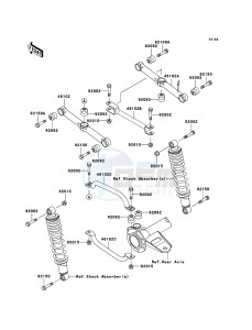 KLF250 KLF250A9F EU GB drawing Rear Suspension