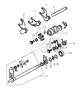 HUSKY 125 drawing SHIFT AXLE