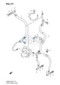 AN400Z ABS BURGMAN EU-UK drawing FRONT BRAKE HOSE