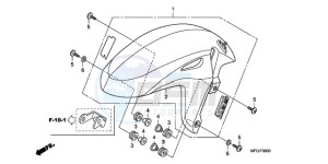 CB600FAA F / ABS CMF 25K drawing FRONT FENDER