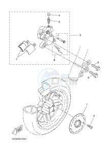 EW50N STUNT (3C7A) drawing FRONT BRAKE CALIPER