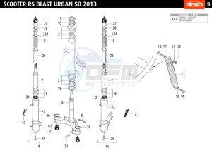 BLAST-URBAN-BLUE drawing FRONT FORK