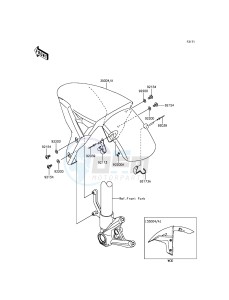 NINJA H2R ZX1000PGF EU drawing Front Fender(s)