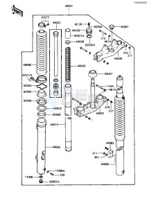 KX 250 B [KX250] (B1) [KX250] drawing FRONT FORK