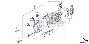 MSX125AH Europe Direct - (ED) drawing FRONT BRAKE CALIPER