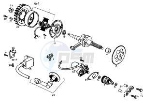 ATLANTIS LC - 50 cc drawing FLYWHEEL MAGNETO