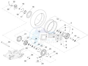 ETV 1200 Caponord Rally USA USA drawing Rear wheel