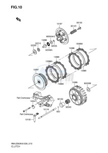 RM-Z250 (E28) drawing CLUTCH