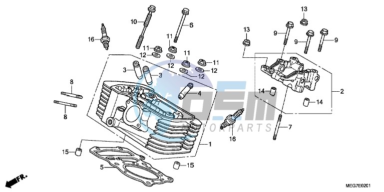 REAR CYLINDER HEAD