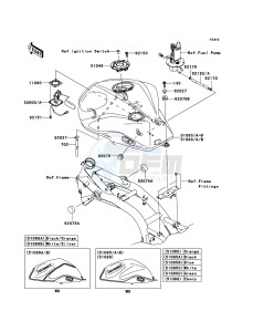 Z1000 ZR1000B7F FR GB XX (EU ME A(FRICA) drawing Fuel Tank