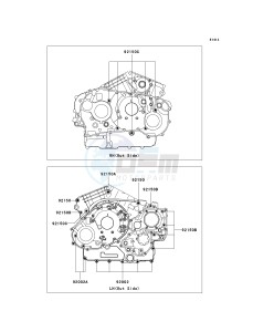 VN 1600 D [VULCAN 1600 NOMAD] (D6F-D8FA) D7F drawing CRANKCASE BOLT PATTERN