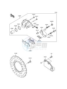 NINJA 300 EX300AGF XX (EU ME A(FRICA) drawing Rear Brake