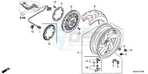 GL1800D GoldWing - GL1800-D UK - (E) drawing REAR WHEEL