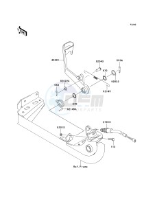 KVF700 D [PRAIRIE 700 4X4 TEAM GREEN SPECIAL EDITION] (6F) D6F drawing BRAKE PEDAL