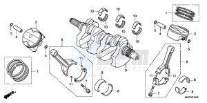 VFR1200FD VFR1200F UK - (E) drawing CRANKSHAFT/ PI STON