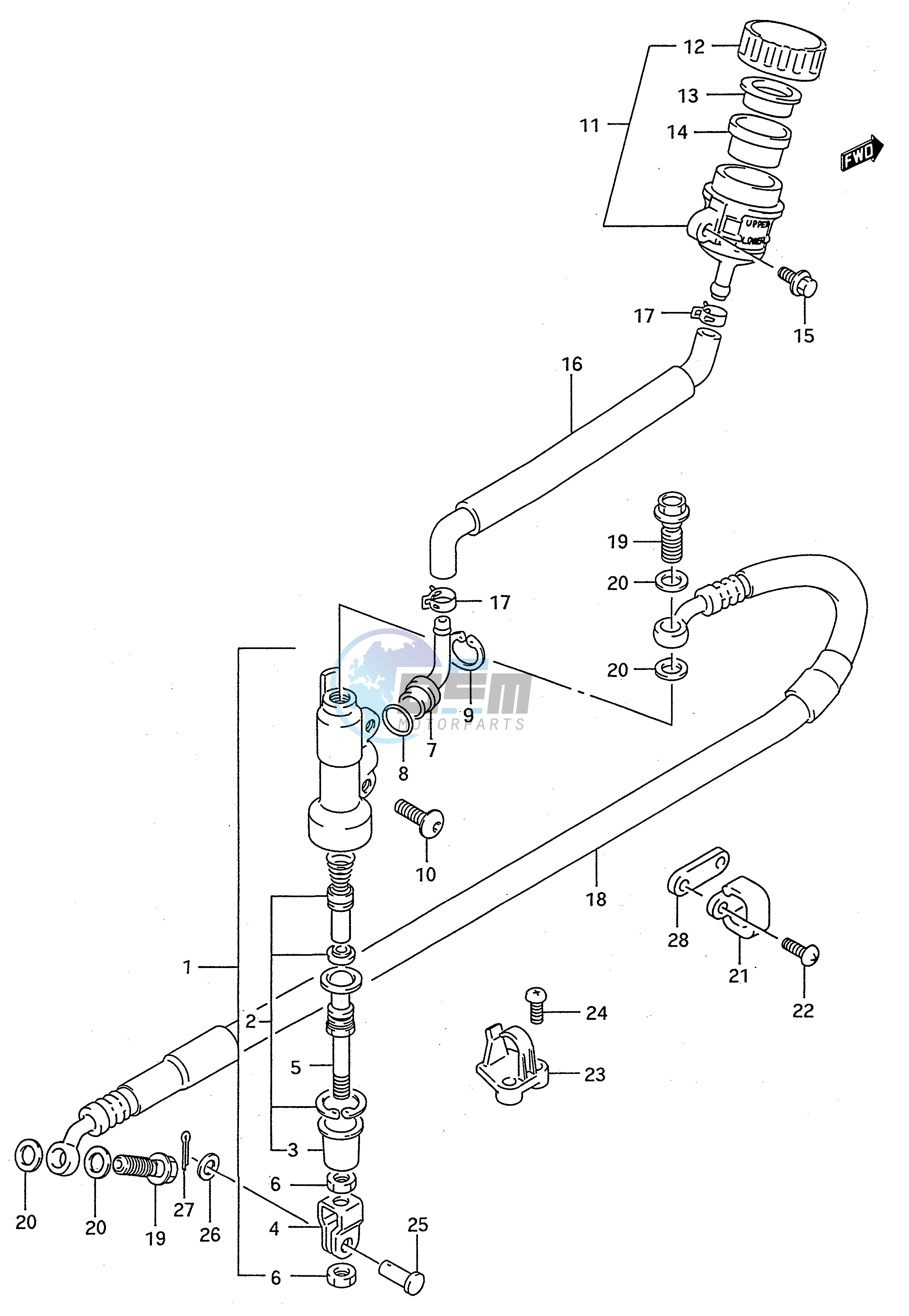 REAR MASTER CYLINDER (MODEL L)