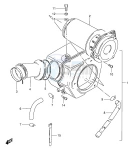 GS125 (E1) drawing AIR CLEANER (MODEL Z D F K)