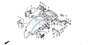 CBR1000F drawing REAR FENDER